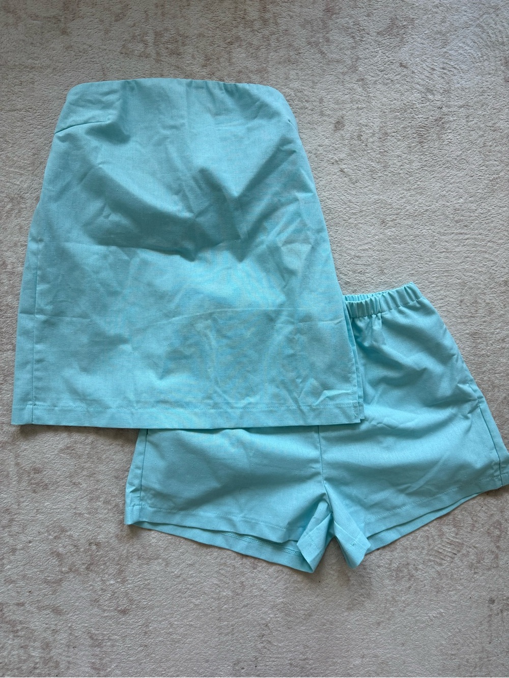 Women’s Blue Set with Side Slit & Button Details